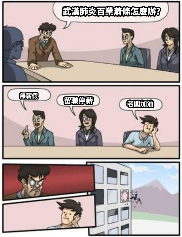 武漢肺炎百業蕭條怎麼辦? 無薪假 留職停薪 老闆加油