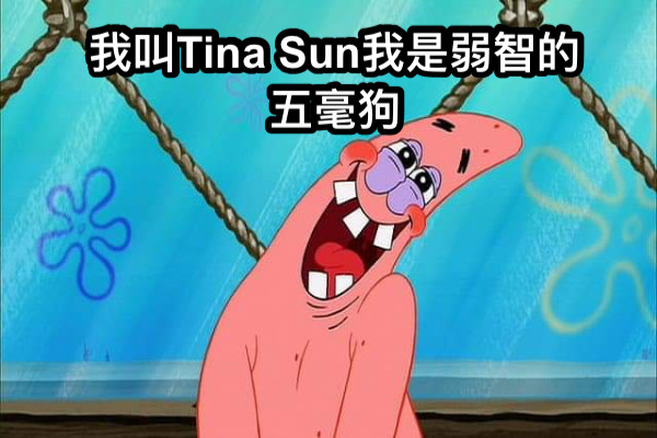 我叫Tina Sun我是弱智的五毫狗