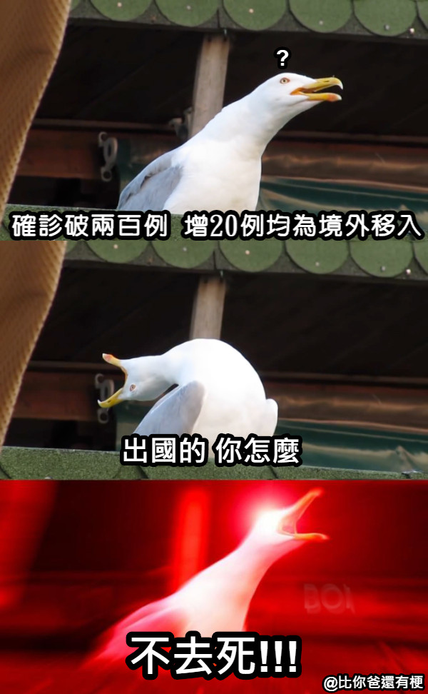 確診破兩百例 增20例均為境外移入 出國的 你怎麼 不去死!!! ?