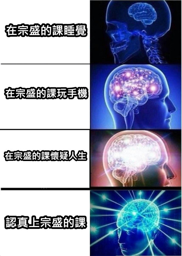 在宗盛的課睡覺 在宗盛的課玩手機 在宗盛的課懷疑人生 認真上宗盛的課