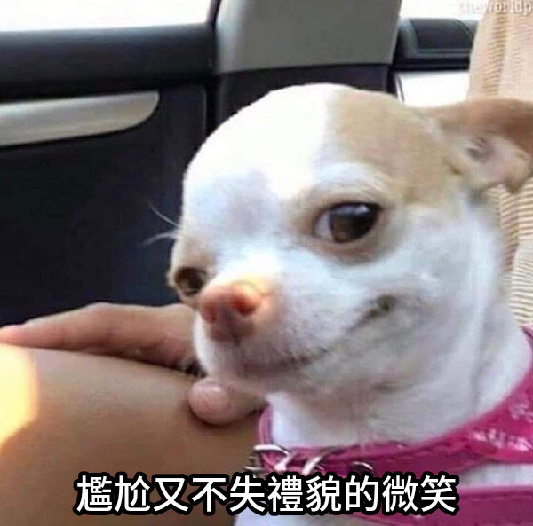 尷尬又不失禮貌的微笑