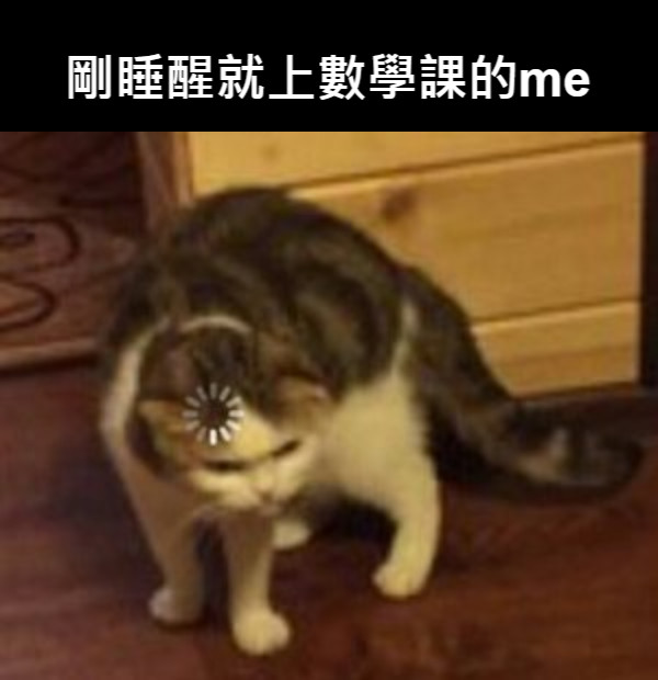 剛睡醒就上數學課的me