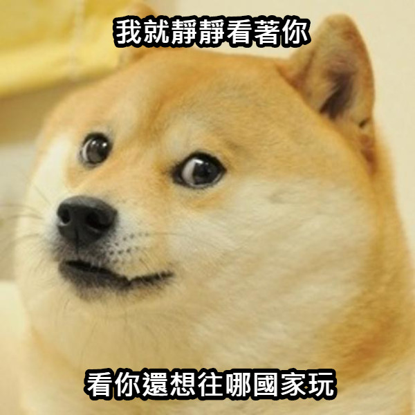 我就靜靜看著你 看你還想往哪國家玩