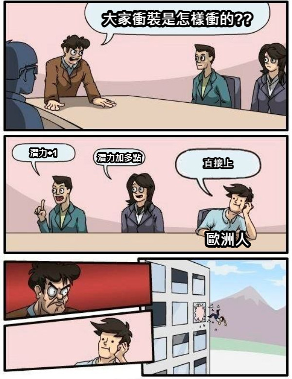 大家衝裝是怎樣衝的?? 潛力+1 潛力加多點 直接上 歐洲人