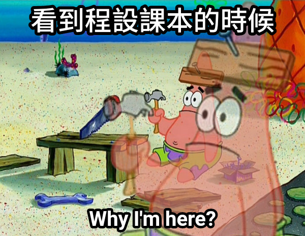 看到程設課本的時候 Why I&#039;m here?