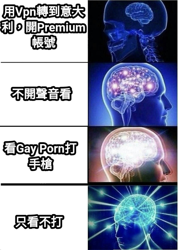 用Vpn轉到意大利，開Premium帳號 不開聲音看 看Gay Porn打手槍 只看不打