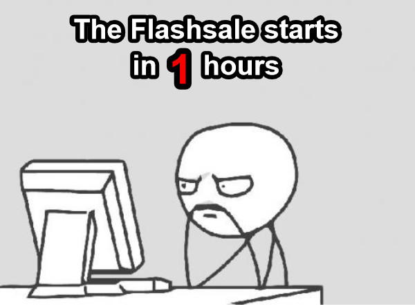 The Flashsale starts in      hours 1