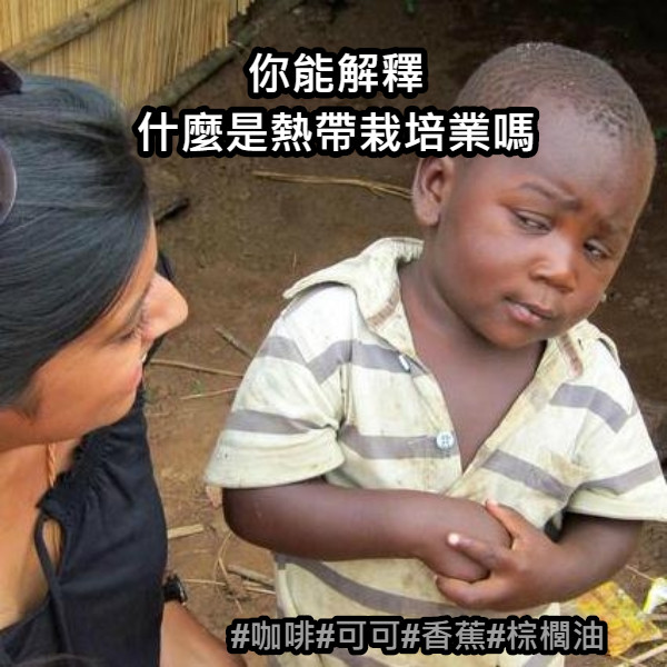 你能解釋 什麼是熱帶栽培業嗎 #咖啡#可可#香蕉#棕櫚油