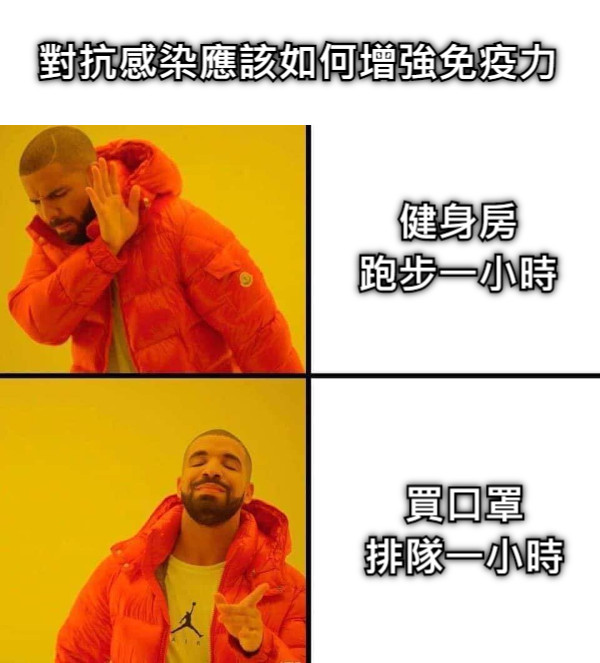 對抗感染應該如何增強免疫力 健身房 跑步一小時 買口罩 排隊一小時