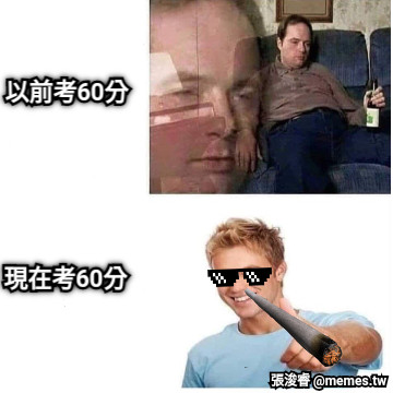 以前考60分 現在考60分