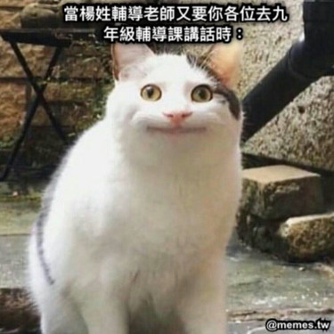 當楊姓輔導老師又要你各位去九年級輔導課講話時：