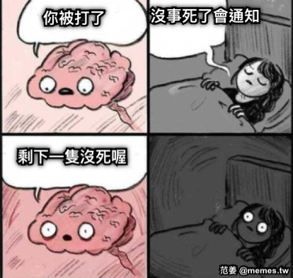 你被打了 沒事死了會通知 剩下一隻沒死喔