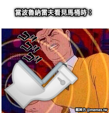 當波魯納雷夫看見馬桶時： 🚽