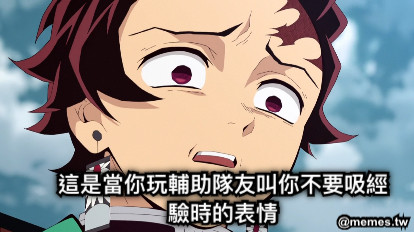 這是當你玩輔助隊友叫你不要吸經驗時的表情