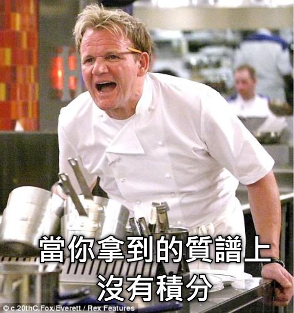 當你拿到的質譜上沒有積分