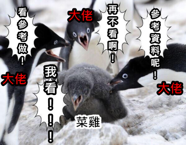 看 參 考 做 ！ 再不看啊！  參考資料呢 ！ 我看！！！！ 大佬 大佬 大佬 菜雞