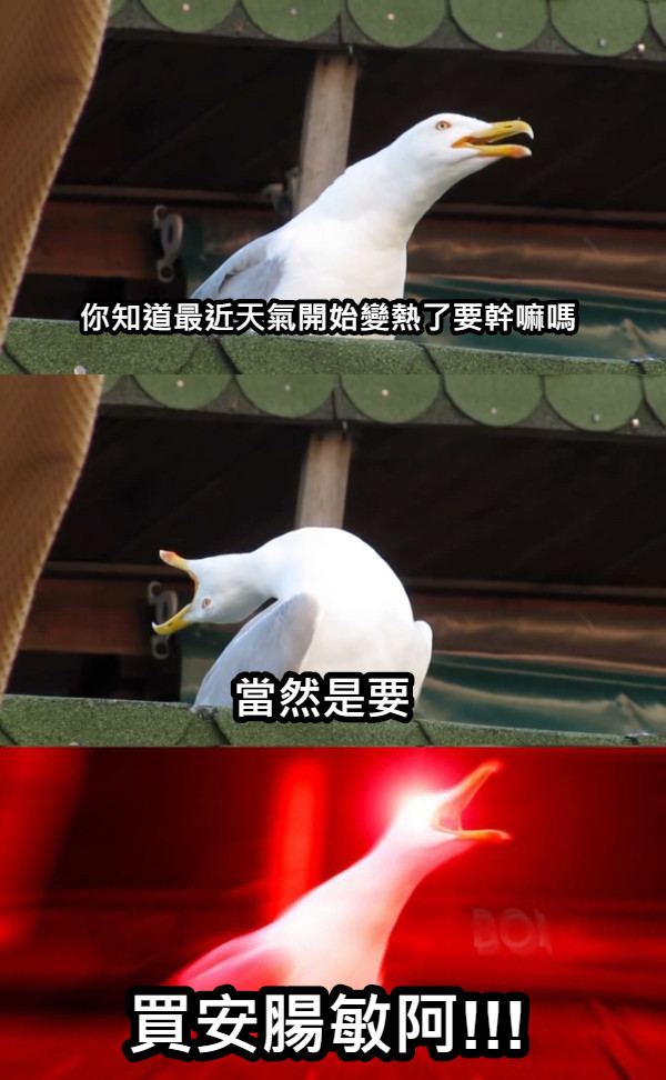 你知道最近天氣開始變熱了要幹嘛嗎 當然是要 買安腸敏阿!!!